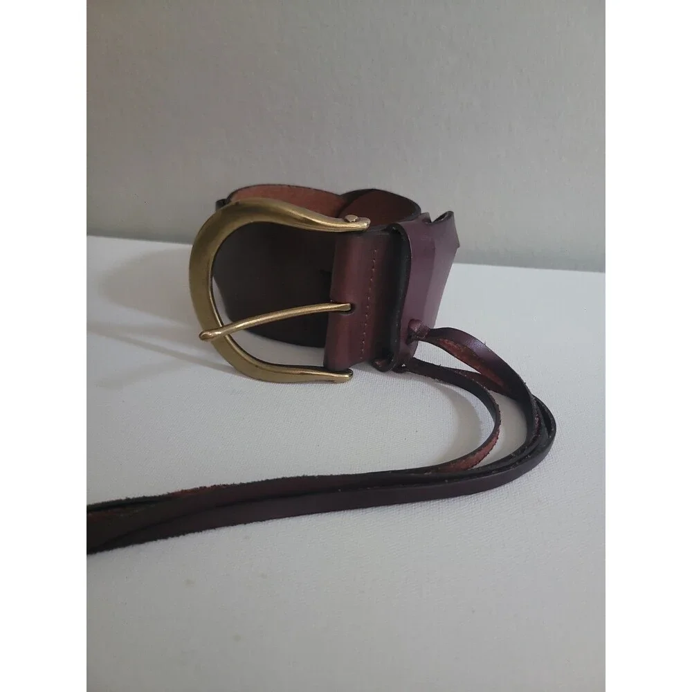 Cleo & Wolf Brown Leather Boho Belt Sz S Bohemian Western Rodeo Cowgirl